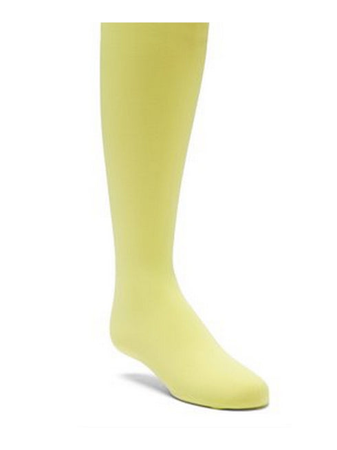 Little Girls Yellow Solid Color Stretchy Soft Footed Tights 1-7 - SophiasStyle.com